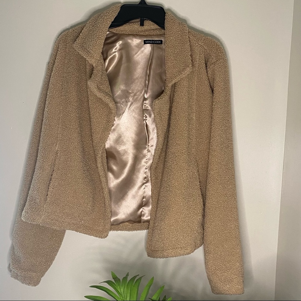 NWOT Mind Code Teddy Coat